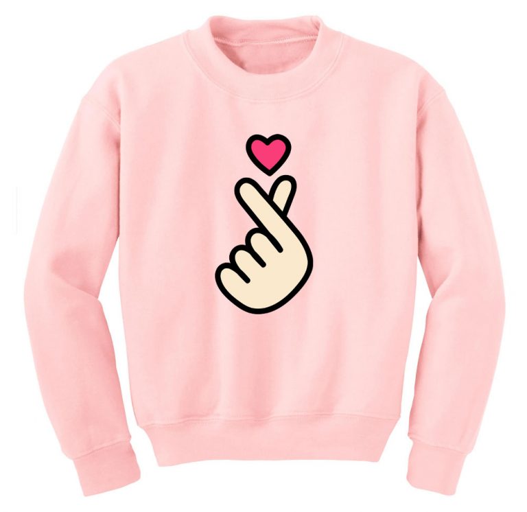 Finger Heart Kpop Sign Sweatshirts - Sweater - FANSSHIRT